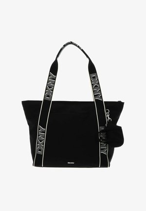 DKNY, LOTTIE TOTE BAG - Cabas - black silver