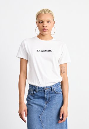 Salomon LOGO TEE - Camiseta estampada - white