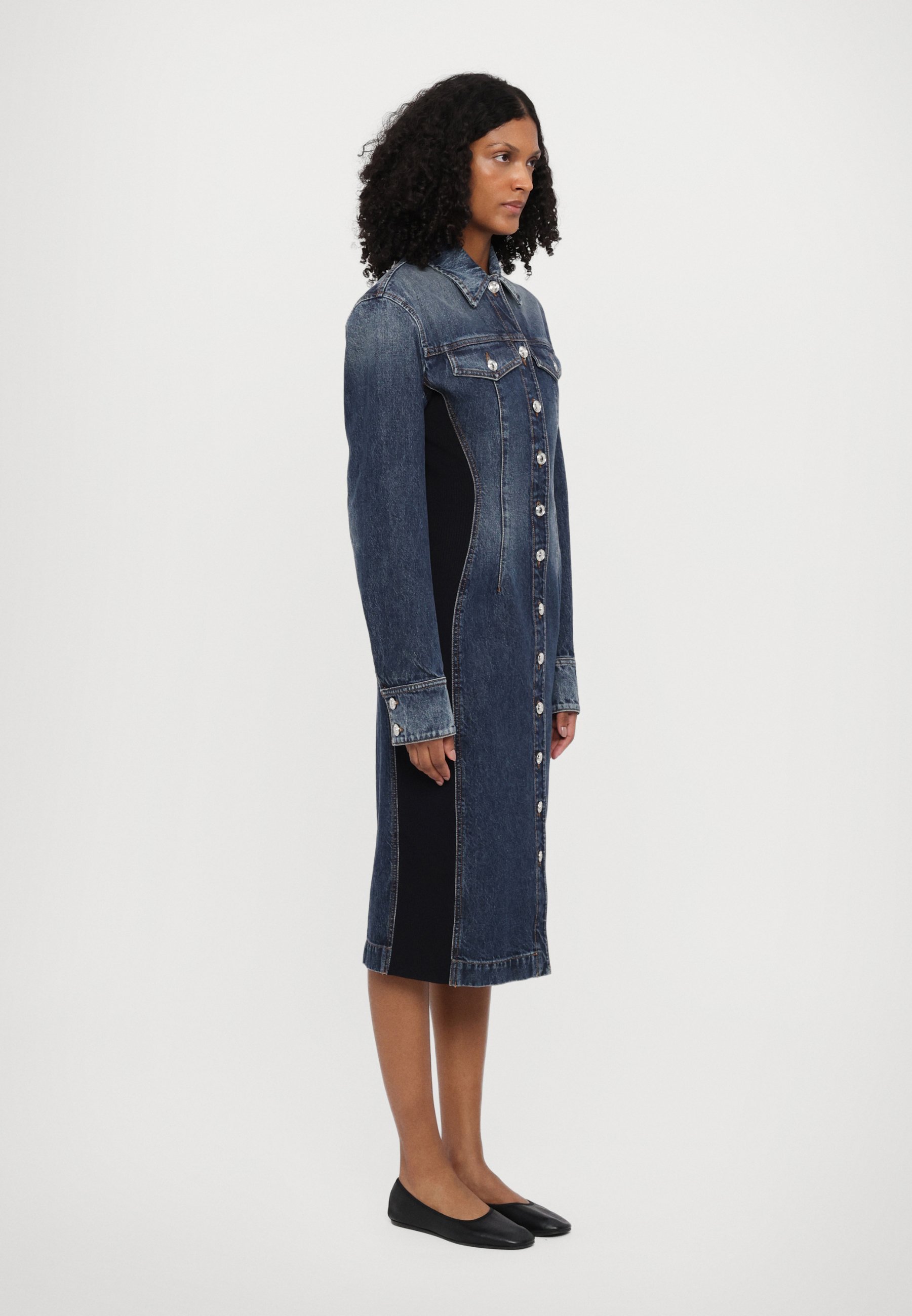 ワンピース SPORTMAX DENIM FIORITO SHIRT DRESS Sportmax Denim Fiorito Shirt Dress In Blue | ModeSens