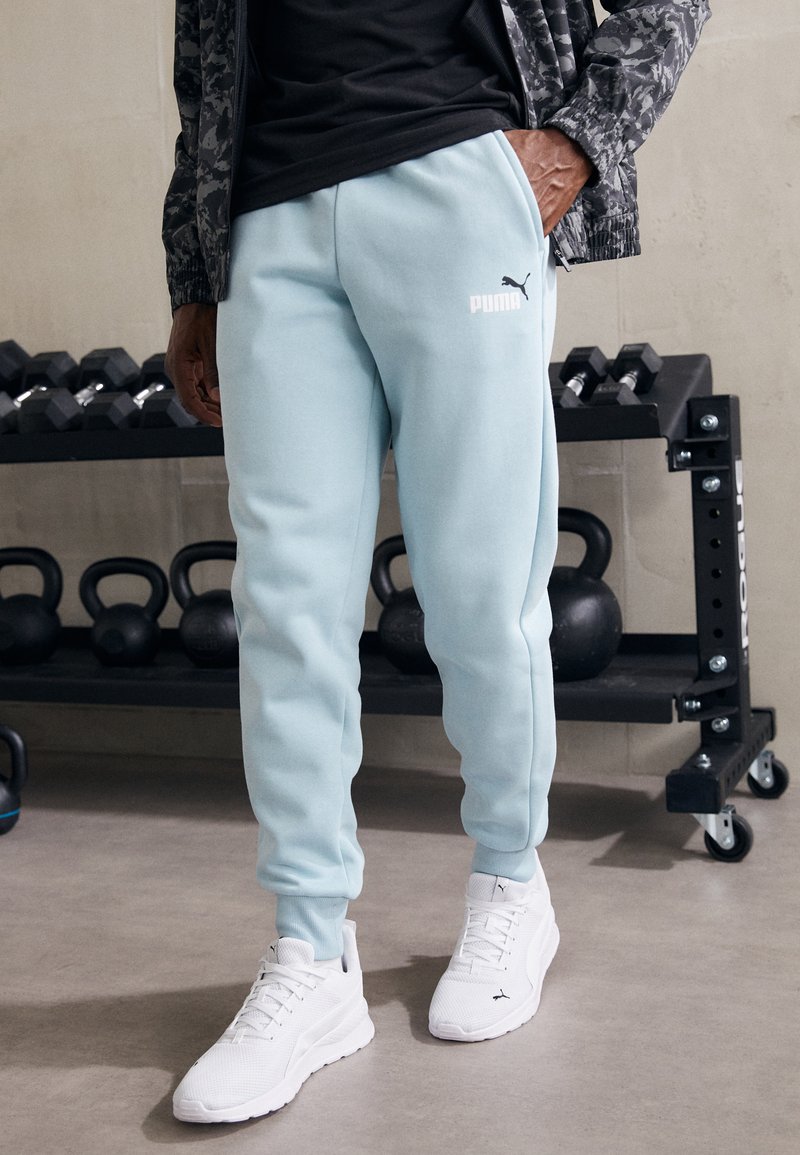 Puma LOGO PANTS Tracksuit bottoms turquoise surf/turquoise