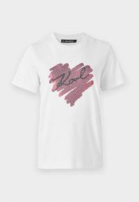 HEARTS - Printtipaita - white