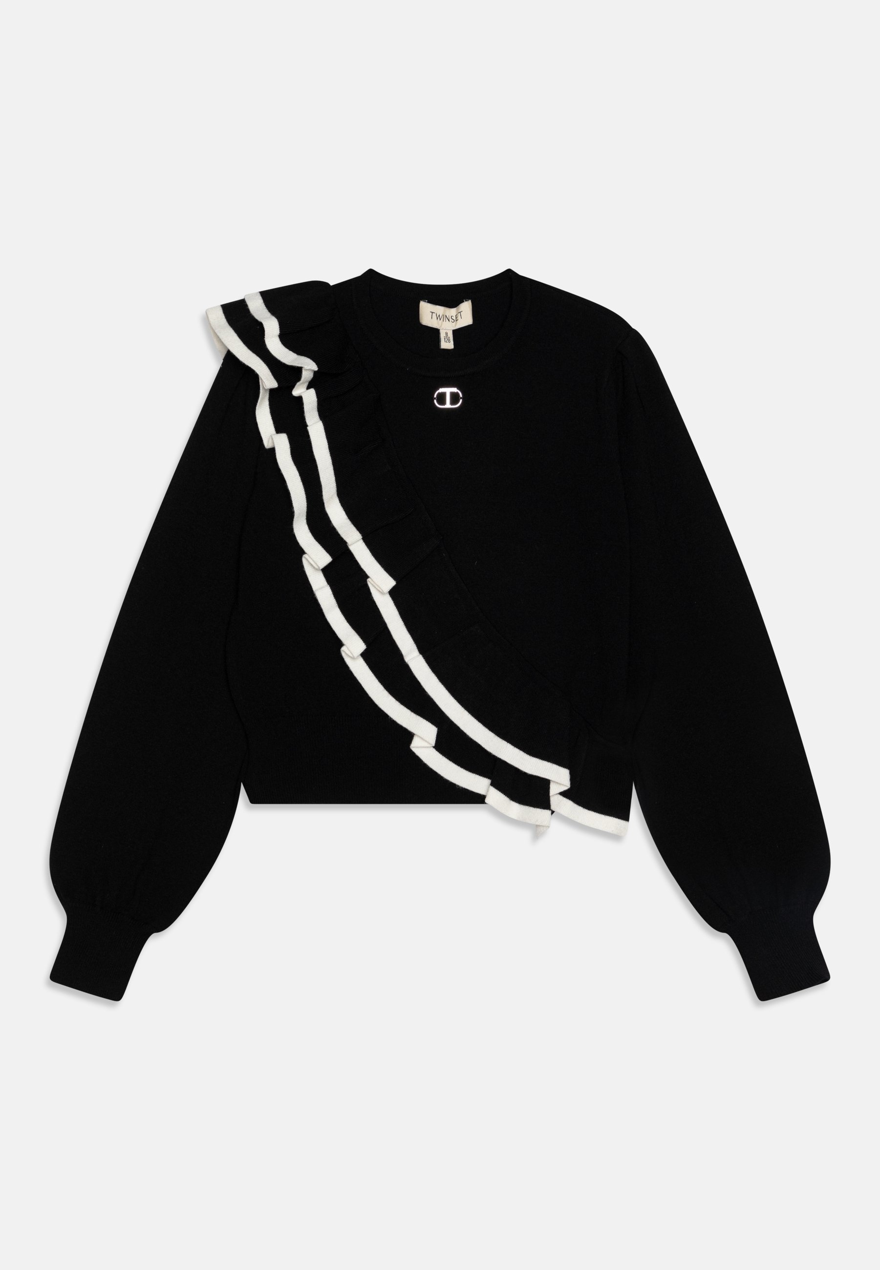 TWINSET Maglione nero/off-white/nero - Main Image