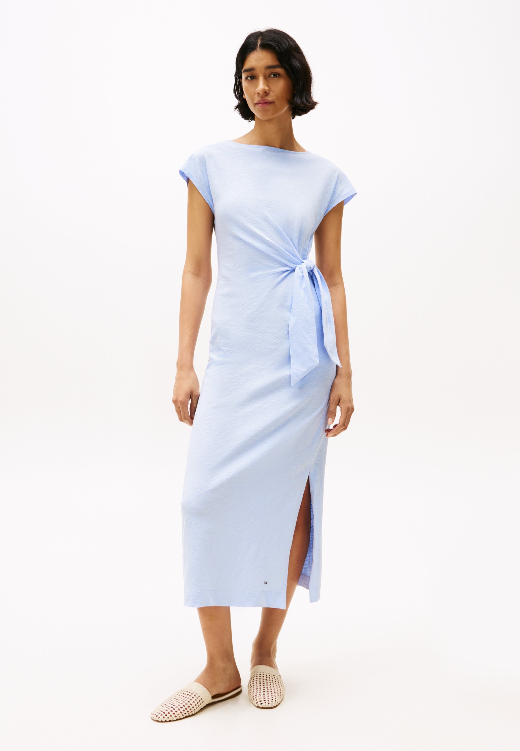 Tommy Hilfiger KNOT BOAT MIDI DRESS - Jersey dress - breezy blue/light blue  - Zalando.ie