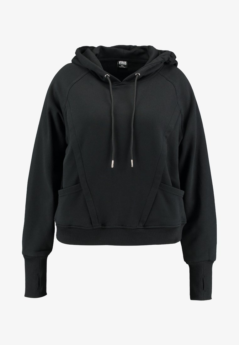 Urban Classics Curvy LADIES THUMB HOLE HOODY Hoodie black