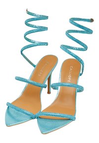 Calliope STRASS SERPENTE - Sandali con tacco - verde acqua
