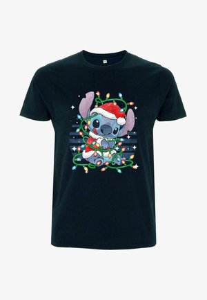 Disney LILO & STITCH STITCH XMAS LIGHTS UNISEX - Triko s potiskem - navy blue