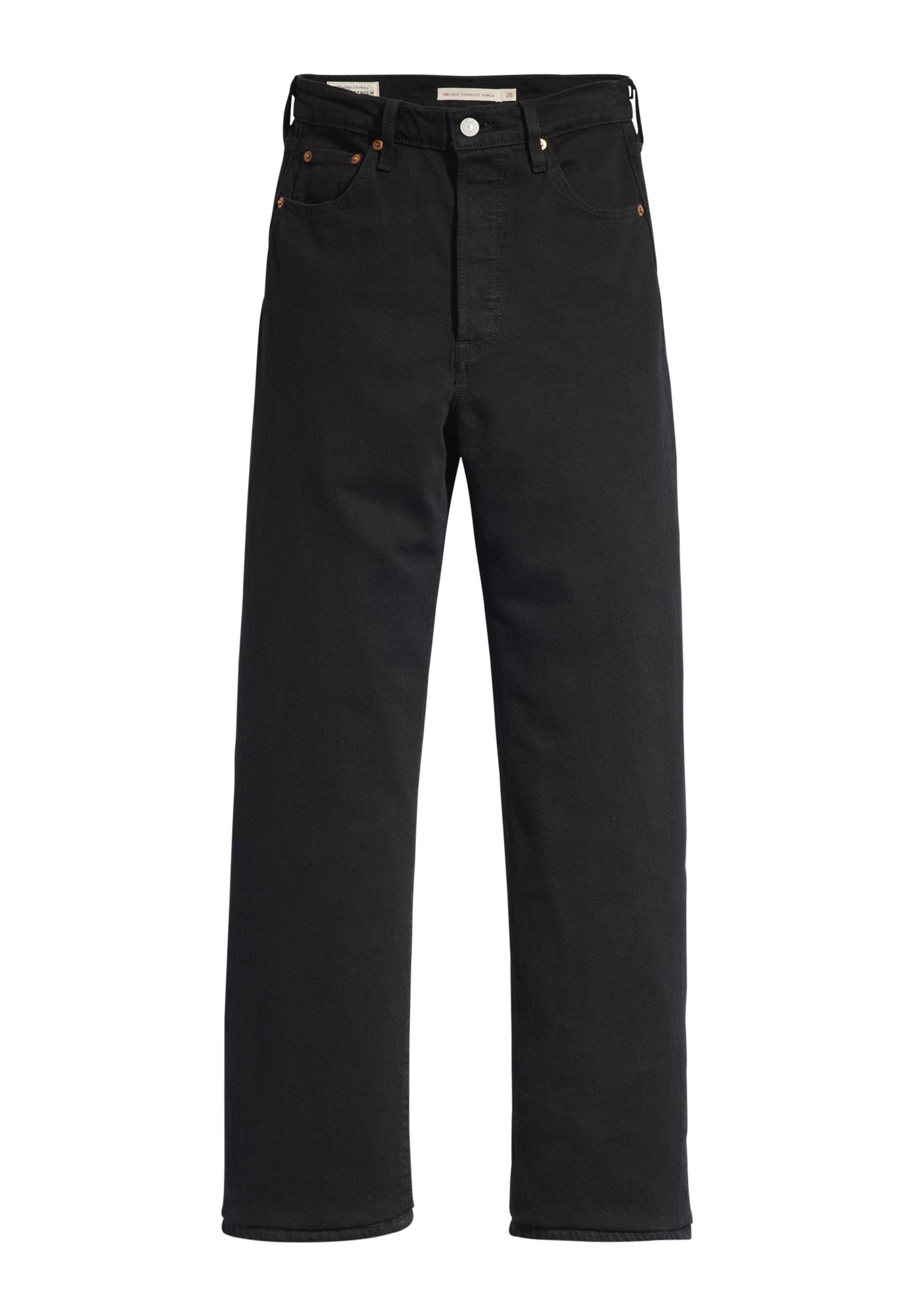 パンツ RIBCAGE STRAIGHT ANKLE BLACK HEART .19 Ribcage Straight Ankle Jeans - Black | Levi's® PL