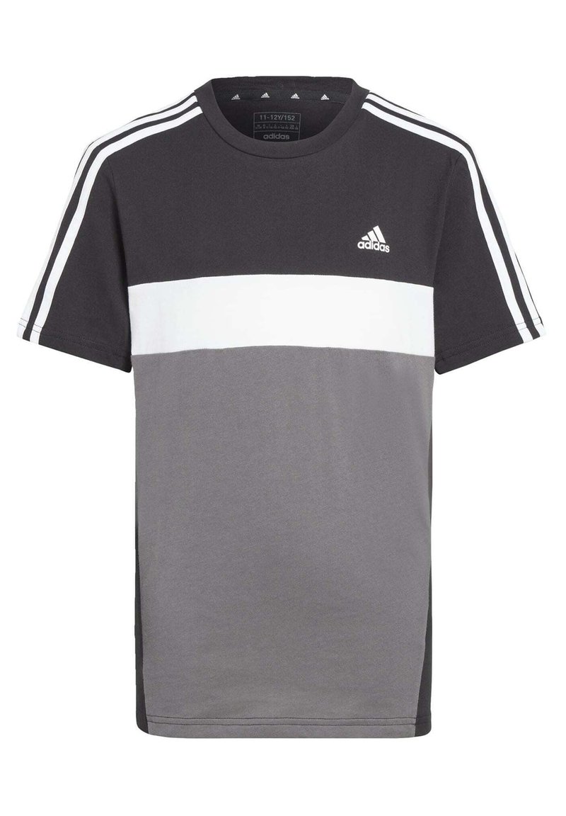 adidas Sportswear TIBERIO 3-STRIPES COLORBLOCK - Print T-shirt - black ...