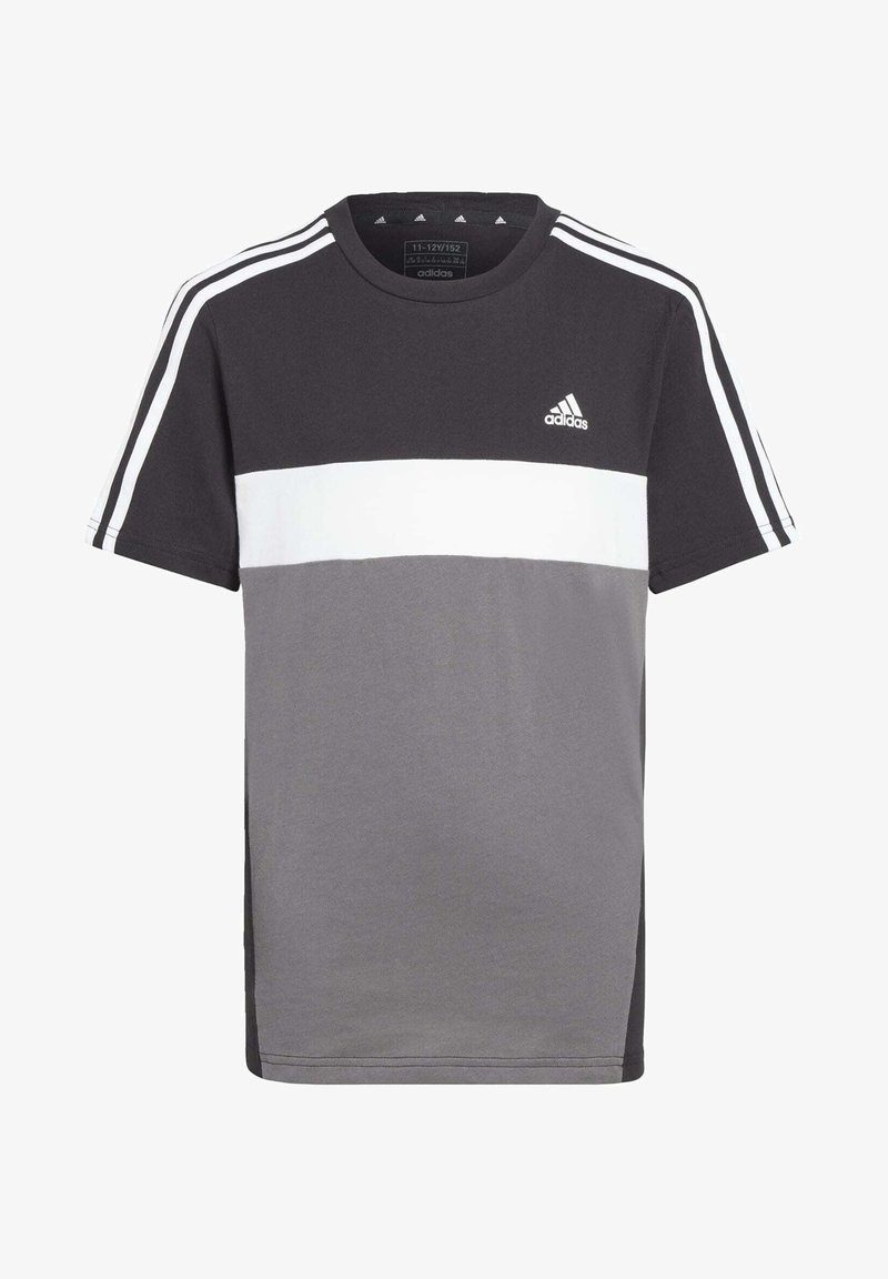 adidas Sportswear TIBERIO 3-STRIPES COLORBLOCK - Print T-shirt - black ...
