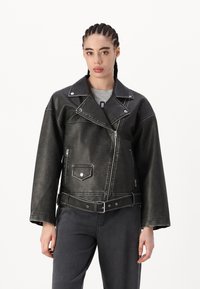 JJXX JXFRIDA BIKER - Dirbtinės odos striukė - black