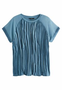 Next PLISSÉ SHORT SLEEVE STANDARD - Bluse - teal blue