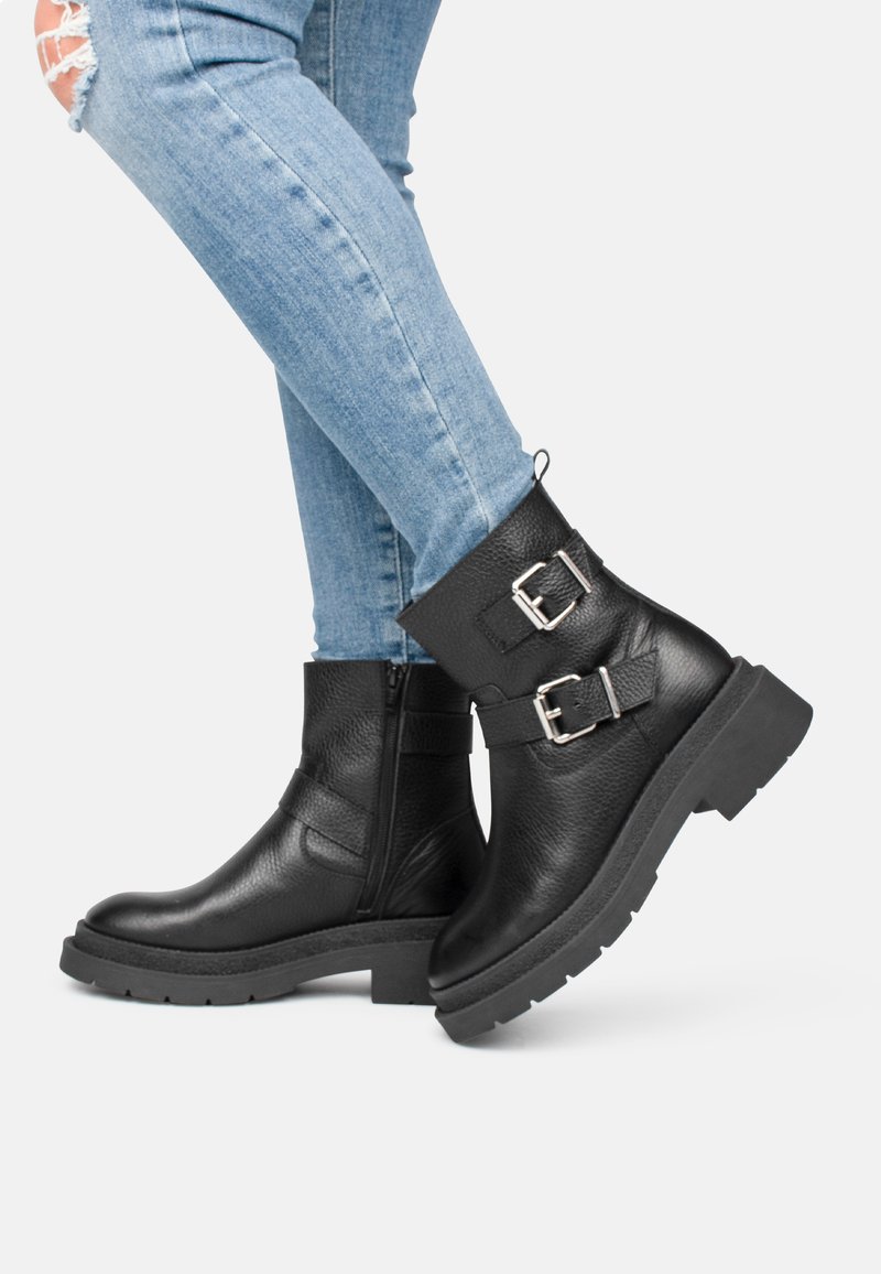 PS POELMAN BENNIE - Bottines à plateau - black