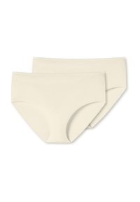 Mutande in cotone color crema in taglio classico. Presentano una texture liscia e una vita elastica per garantire comfort. Confezione da due.