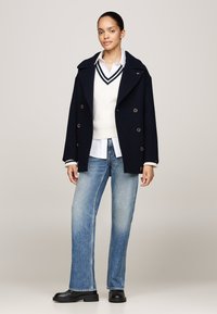 Tommy Jeans Klasický kabát - dark night navy