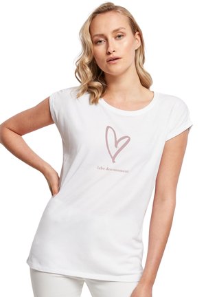 ROLL UP LEBMO - Print T-shirt - shirt white (print: rosegold flex a0092)