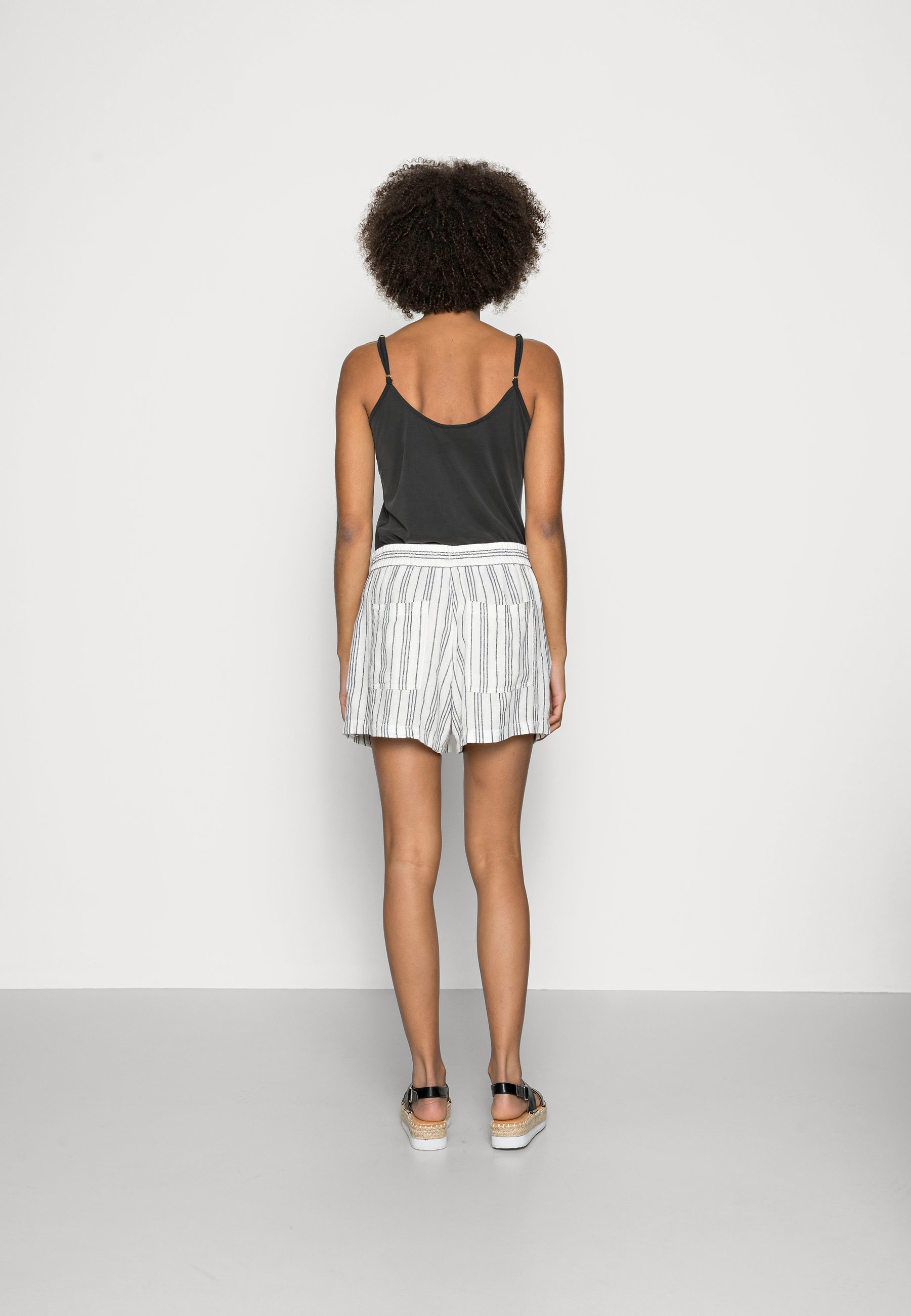 white pull on shorts