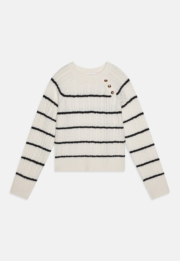BUTTON CABLE SWEATER - Jumper