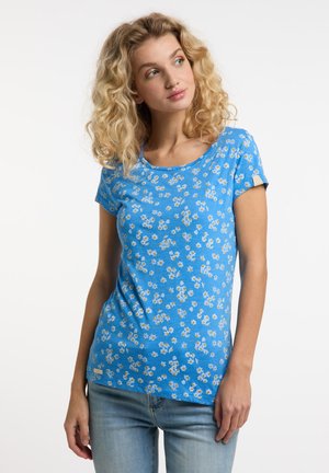MINTT FLOWER - Print T-shirt - blue
