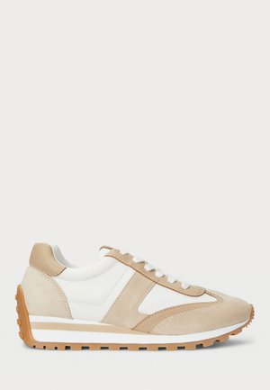 Lauren Ralph Lauren DANI SUEDE & LEATHER SNEAKER - Sneakers basse - snw wht/sand dune/sand dune