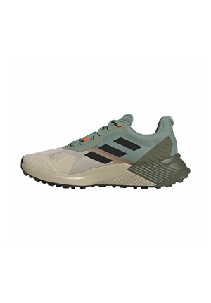SOULSTRIDE - Běžecké boty do terénu - silver green core black   semi impact orange