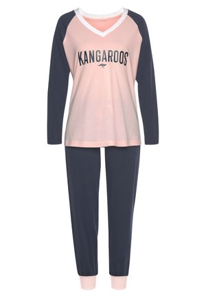 KangaROOS SET - Nachtwäsche Set - rosa dunkelblau