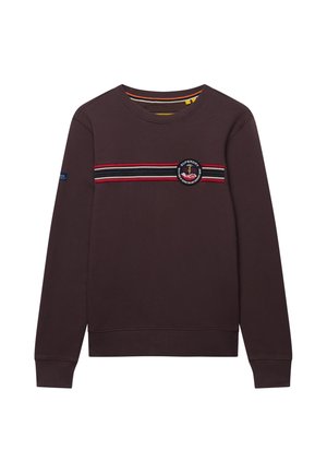 Superdry & Co, SUPERDRY OUTDOOR STRIPE LOGO RELAXED SWEATSHIRT.. - Sudadera - chocolate plum brown
