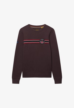 Superdry & Co, SUPERDRY OUTDOOR STRIPE LOGO RELAXED SWEATSHIRT.. - Sudadera - chocolate plum brown