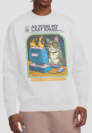 Cotton Soul, STEVEN RHODES AS PURR MY LAST EMAIL - Sweatshirt - white