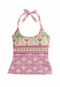 Next Bikinio viršutinė dalis - cream pink paisley