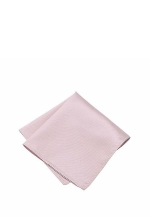 Light pink napkin, made of woven fabric, square shape, with a subtle texture and clean edges.
