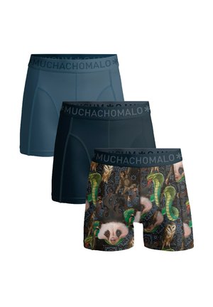 3 PACK PRINT SOLID - Boxerkalsong - print blue