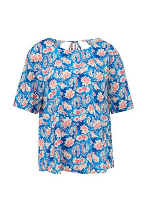 comma casual identity, HAUT FAÇON À DÉCOUPES - Blouse - blau