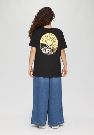 QS T-shirt print - schwarz
