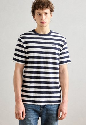 Marc O'Polo DENIM PRINT REGULAR FIT - Print T-shirt - dark blue/multi