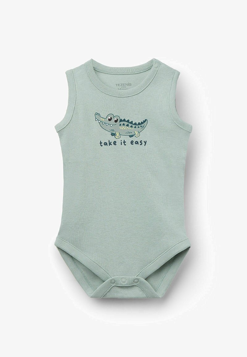 Tezenis Body - schwarz y iced green stampa take it easy