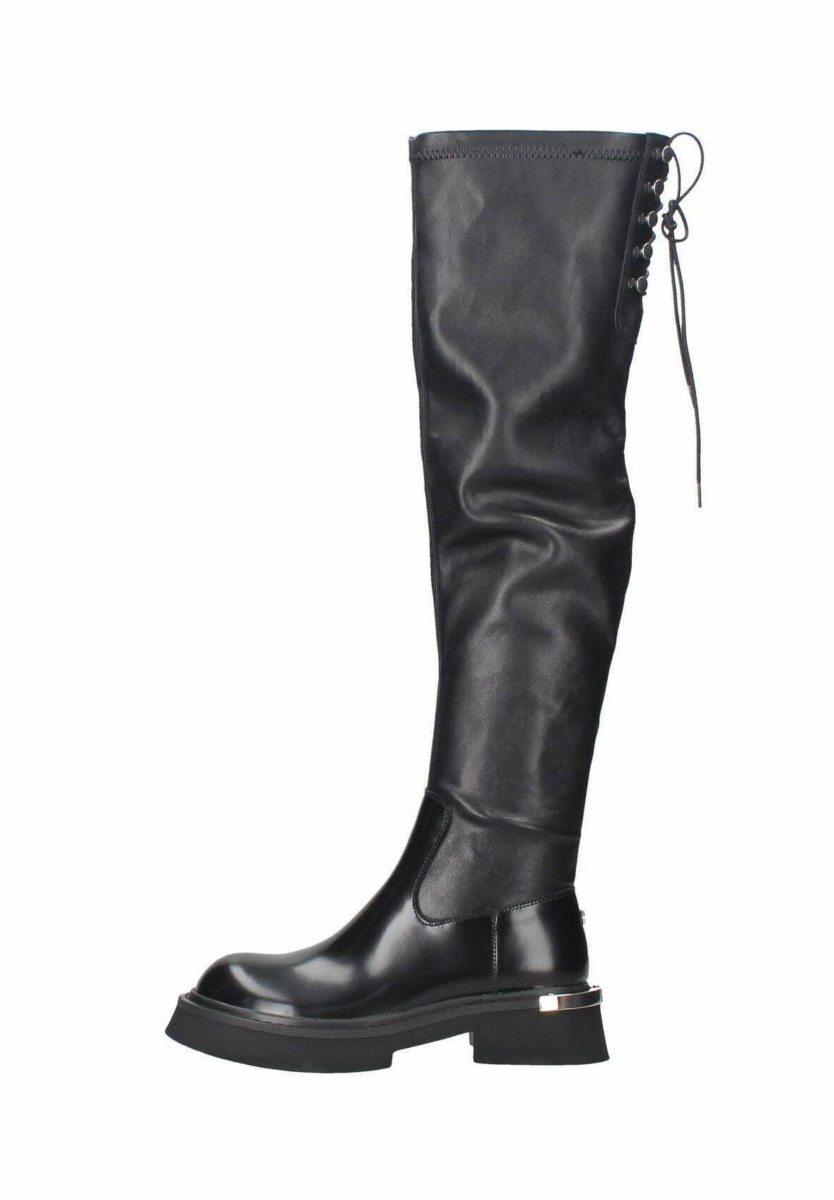 Stivali Sopra Il Ginocchio Sam Edelman Mayla – Donna, Pelle, Punta Quadrata, Tacco Grosso