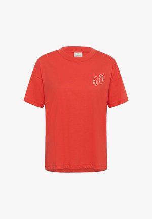 Kaffe, KAANNEMETTE T-SHIRT - Tričko s potlačou - poppy red