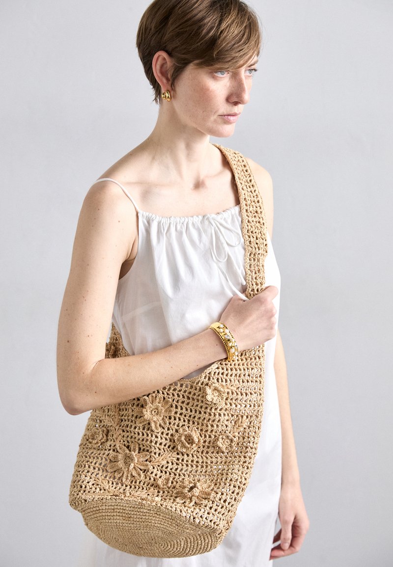 Vanessa Bruno SAC HOBO - Geantă de mână - naturel