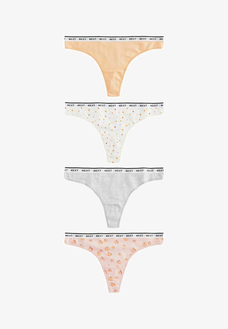 Next MONO PRINT RICH LOGO KNICKERS FOUR PACK - Tanga - orange pumpkin print