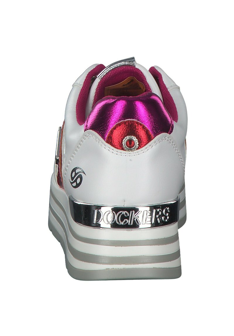 Damen Sneaker low | Dockers by Gerli Sneaker low weiss pink/weiß - GX08117 Damen Sneaker low | Dockers by Gerli Sneaker low weiss pink/weiß - GX08117