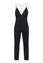 Pinko Kids tuta jumpsuit bambina con pizzo nero main image 1