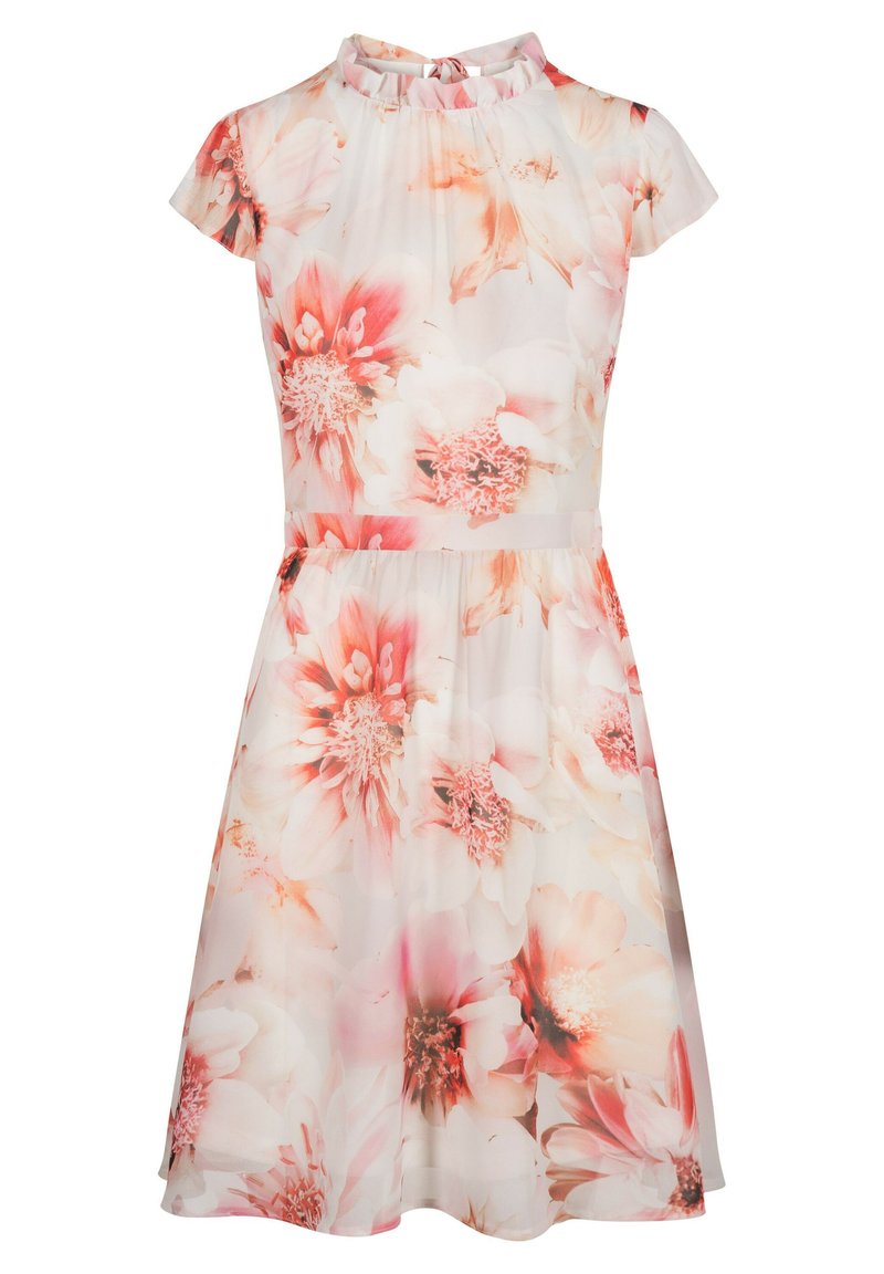 MIT BLUMENMUSTER - Cocktailkleid/festliches Kleid - beigerosa