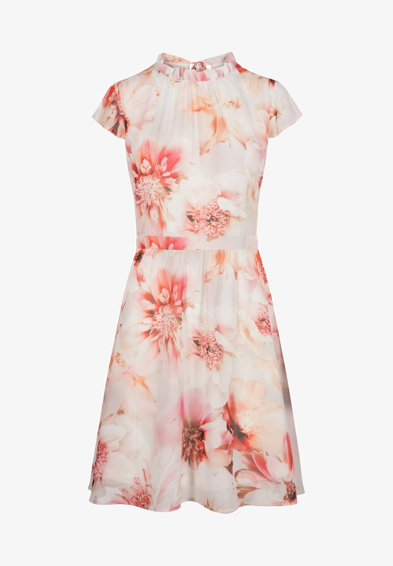 MIT BLUMENMUSTER - Cocktailkleid/festliches Kleid - beigerosa MIT BLUMENMUSTER - Cocktailkleid/festliches Kleid - beigerosa