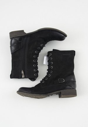 Botines con cordones - black
