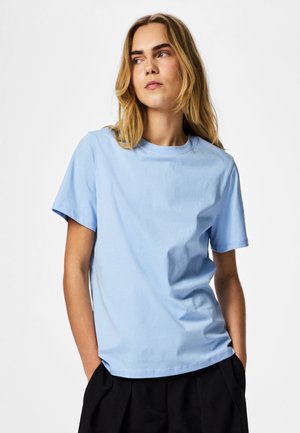 PCRIA SOLID TEE - Βασικό μπλουζάκι - cashmere blue
