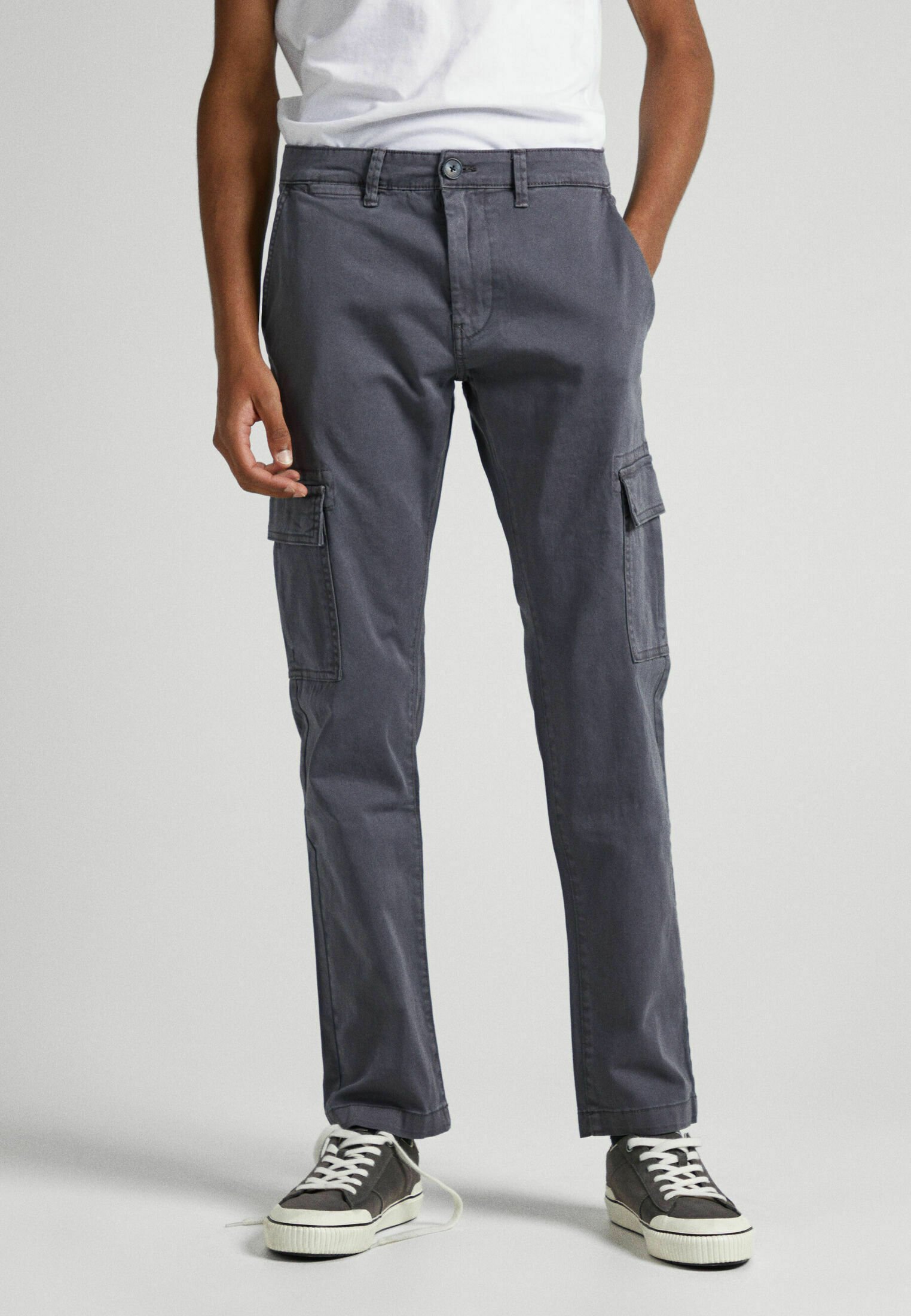 Pepe Jeans SEAN - Pantalones cargo - thunder grey/gris oscuro 