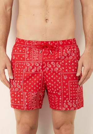 Badeshorts - red paisley