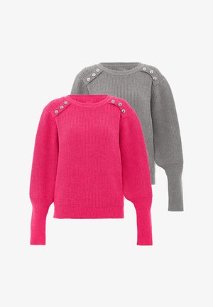 Mo, 2-PACK - Maglione - light grey melange pink