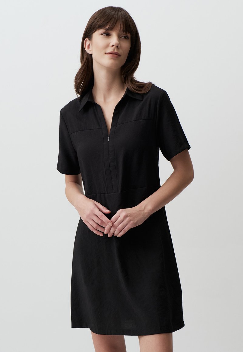Jimmy Key SHORT SLEEVE MINI - Abito a camicia - black