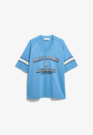 ARMEDANGELS, MESH - Print T-shirt - skylight